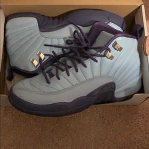 Purple and blue Jordan 12s